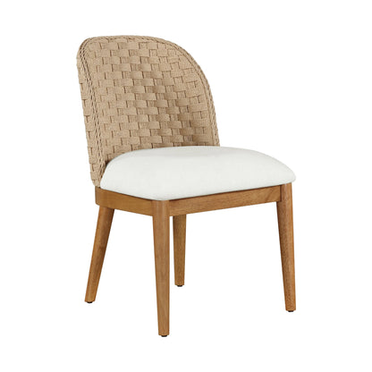 My Texas House Saylor Farmhouse Dining Chair Set, Natural Wood, Set of 2