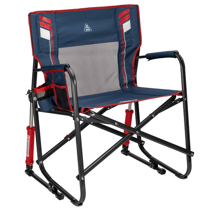 GCI Outdoor Freestyle Rocker XL Oversized Foldable Rocking Camp Chair, Pewter