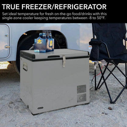 Whynter 65 Quart Portable Fridge/Freezer, Stainless Steel
