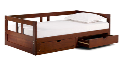 Melody Twin to King Extendable Day Bed with Storage White