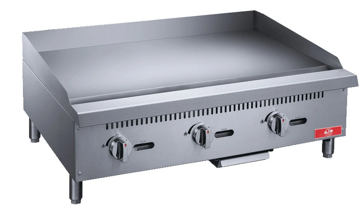 Elite Kitchen Supply 3-Burner 36" Griddle with Liquid Propane Conversion Kit