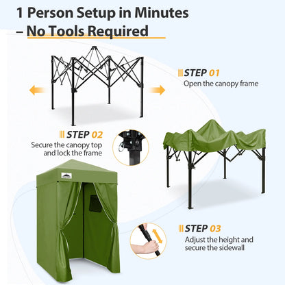 EAGLE PEAK Flex Ultra Compact 4 ft x 4 ft Pop-up Changing Room Canopy, Portable Privacy Cabana