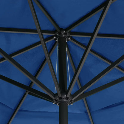vidaXL Garden Parasol Azure Blue Polyester with PA coating Large