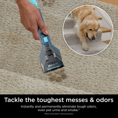 Shark StainStriker Carpet and Upholstery Cleaner, Portable with 2 Tools, 6oz Deep Clean Pro Formula and 12oz OXY Multiplier Formula, PX200 Navy/White