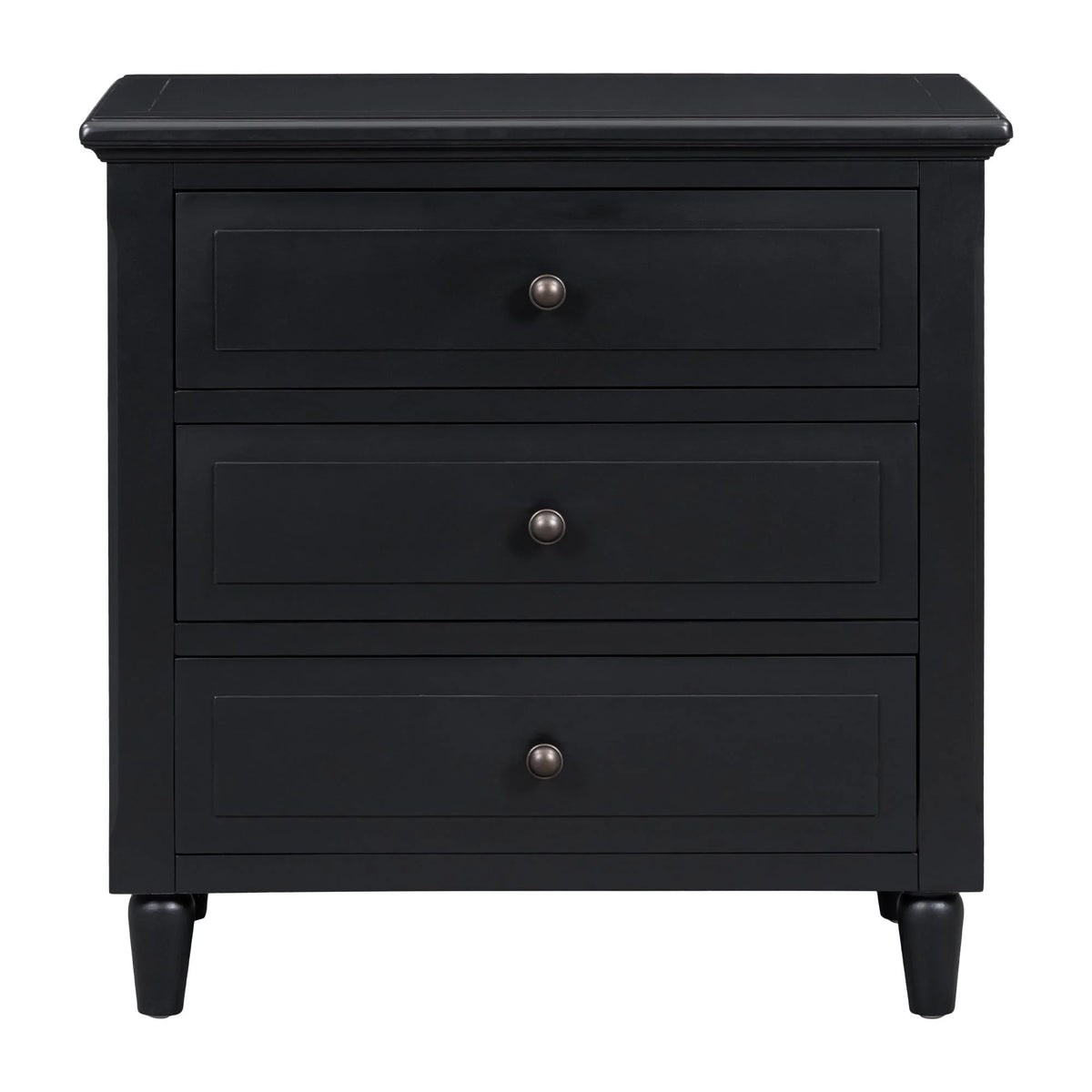 White Nightstand for Bedroom, Atumon Nightstand with 3 Drawers, Wood Bedside Table, Modern Nightstand Furniture for Bedroom, 28"L x 16.9"W x 28"H