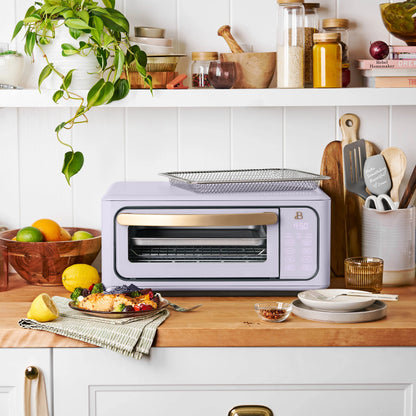 Beautiful Infrared Air Fryer Toaster Oven, 9-Slice, 1800 W, White Icing by Drew Barrymore