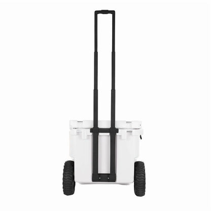 RovR RollR 45-Qt. Durable, All-Terrain Wheeled Cooler with Handle & Collapsible LandR Bin- For Beach, Camping and Outdoor Activities, Powder (45PROLLRWB)