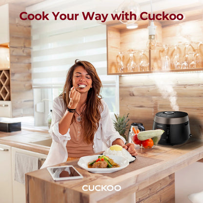 CUCKOO CRP-P1009SB 10-Cup (Uncooked) Heating Pressure Rice Cooker & Warmer with Nonstick Inner Pot