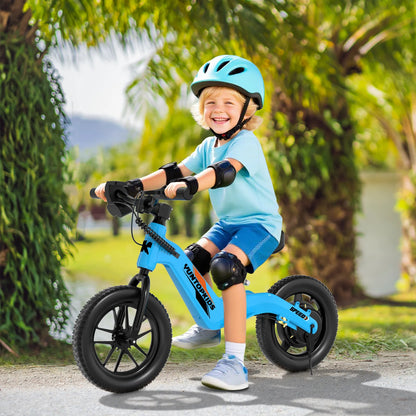 YunTopKids Electric Balance Bike for Kids, 150W Electric Bike for Kids with12 inch Pneumatic Tire, Adjustable Seat, Up to 5.6 Miles Electric Bike for Kids Ages 3-5,Black