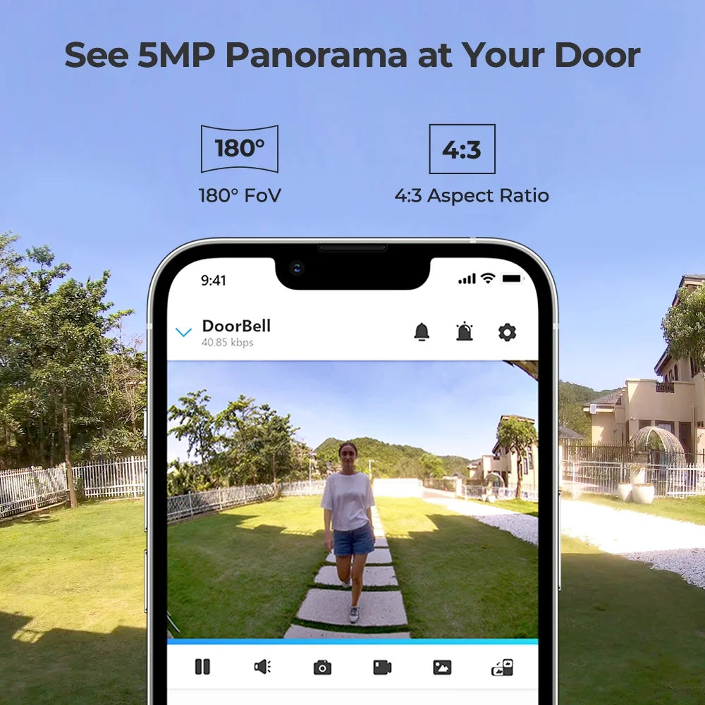 Reolink 2K 5MP Video Doorbell Camera 5G Wifi Security Home Doorbell Chime, Person &Package Detection
