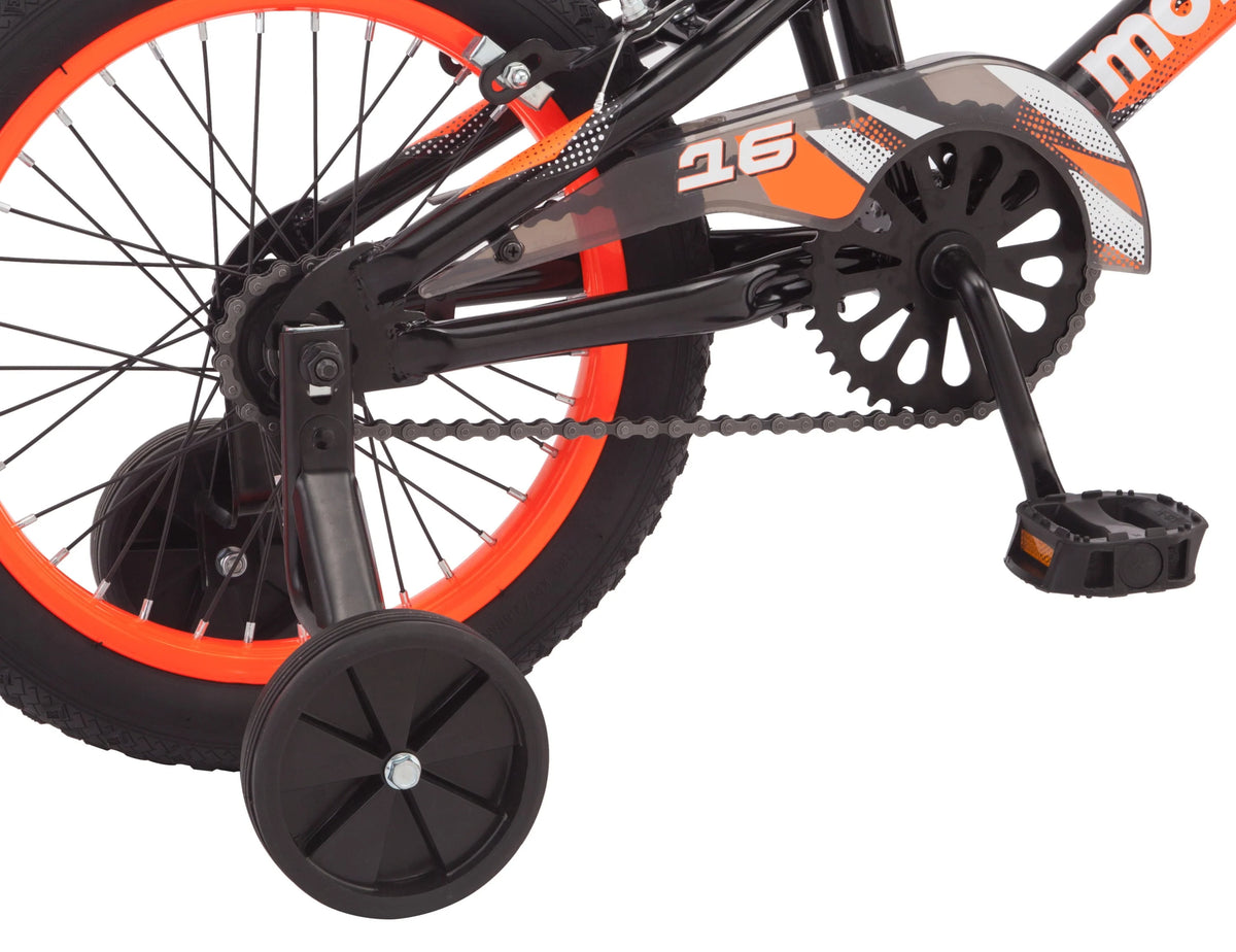Mongoose 16" Mutant Kid's BMX Bike, Ages 3-5, Black & Orange