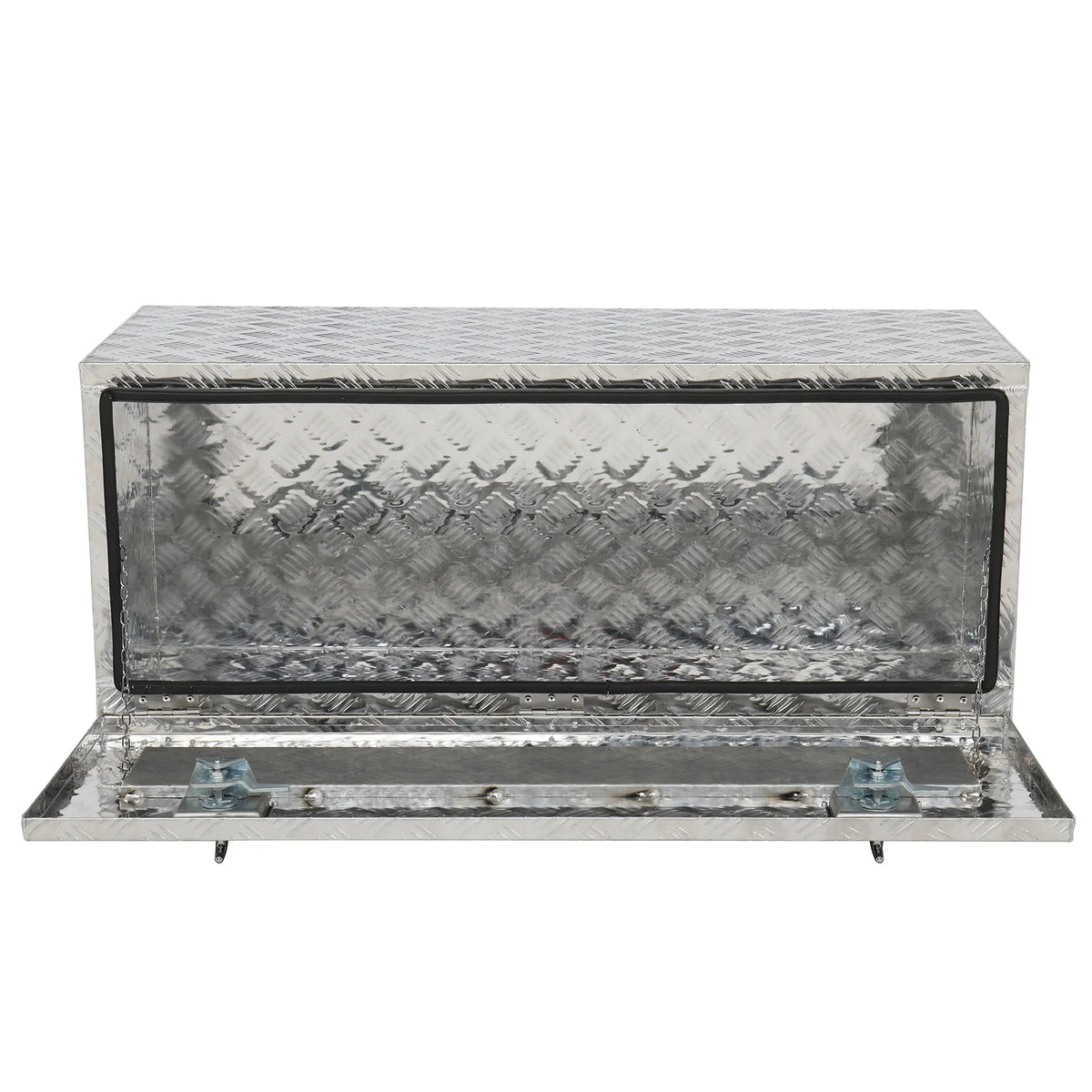 GZXS 36" Aluminum Storage Box Truck Underbody Toolbox Trailer RV Tool Heavy Duty Aluminum Tool RV ATV Trailer Storage Boxes W/Locks Keys Silver (36" x 18" x 17")