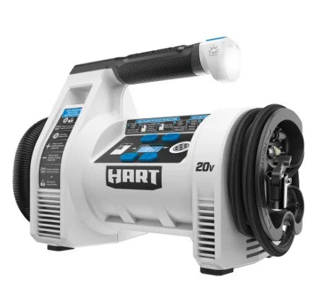 HART 20V Dual Function Inflator with 2-Pack 4AH Battery Kit Bundle