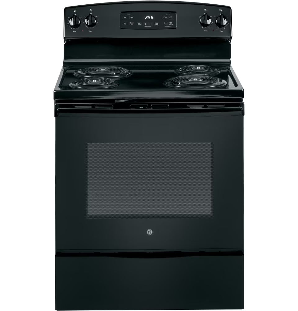GE Appliances JB258DMBB 30 Inch Electric Freestanding Range Black
