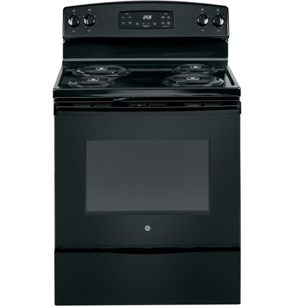GE Appliances JB258DMBB 30 Inch Electric Freestanding Range Black