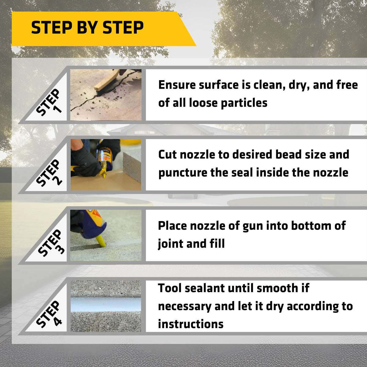 Sikaflex self-Leveling sealant - Gray - Seals Horizontal Joints in Concrete - Strong Elasticity Improves Durability - 29 fl. oz. Cartridge (Pack of 12)