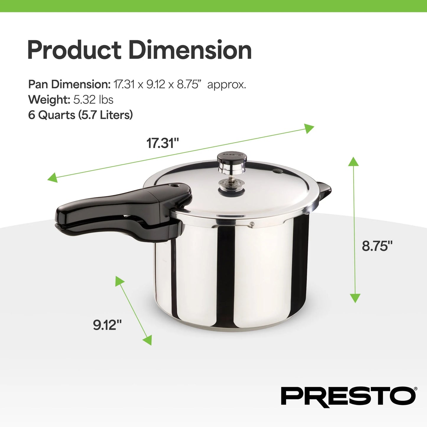 Presto? 6 Quart Stainless Steel Pressure Cooker