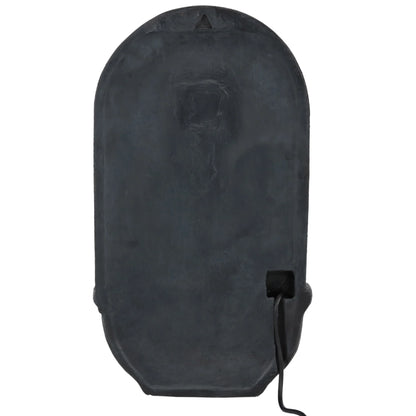 Sunnydaze Messina Polystone Outdoor Solar Wall Fountain, Bronze