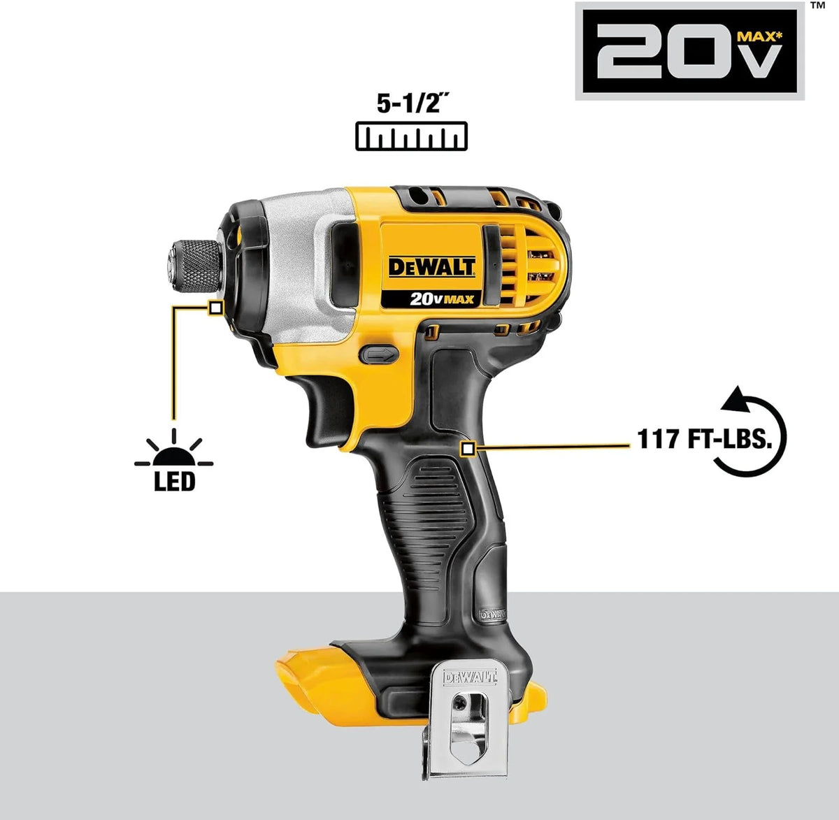 20V  Cordless Drill and Impact Driver Combo Kit with 2 Batteries and Charger
