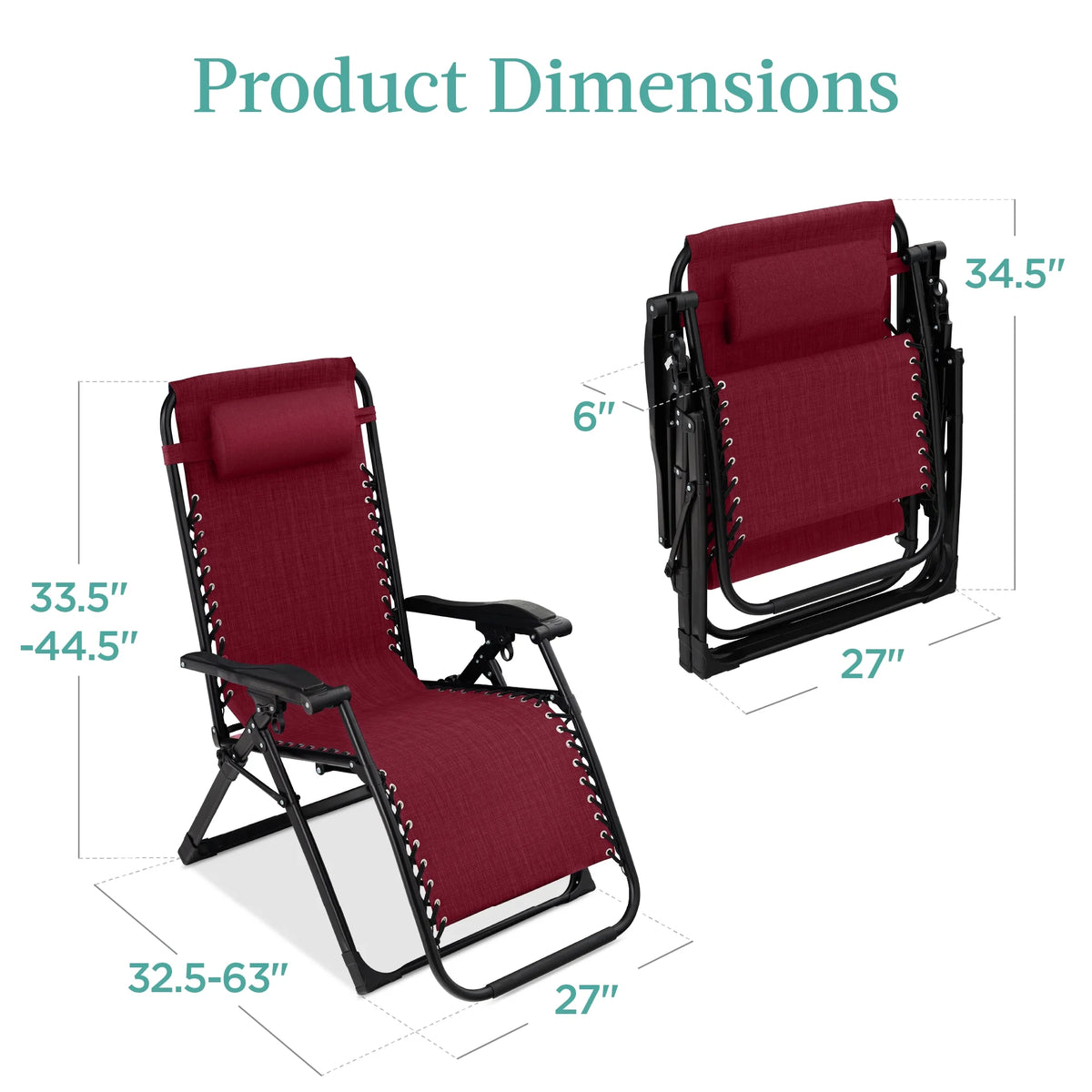 Best Choice Products Oversized Zero Gravity Chair, Folding Recliner w/ Removable Cushion, Side Tray - Fossil Gray