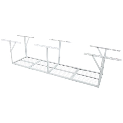 2x8FT Overhead Garage Storage Rack,Adjustable Storage Organization System,Heavy Duty Metal Garage Ceiling Storage Racks,450lbs Weight Capacity