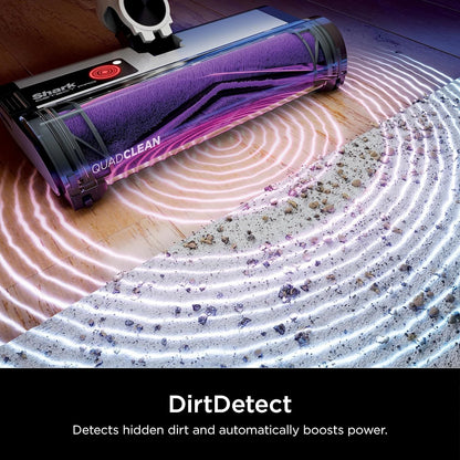 Restored Shark R-IW1111 Detect Pro Cordless HEPA QuadClean Multi-Surface Stick Vacuum, Grey/Brass - (Refurbished)