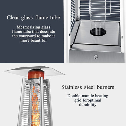 Pamapic 42000 BTU Stainless Steel Propane Patio Heater