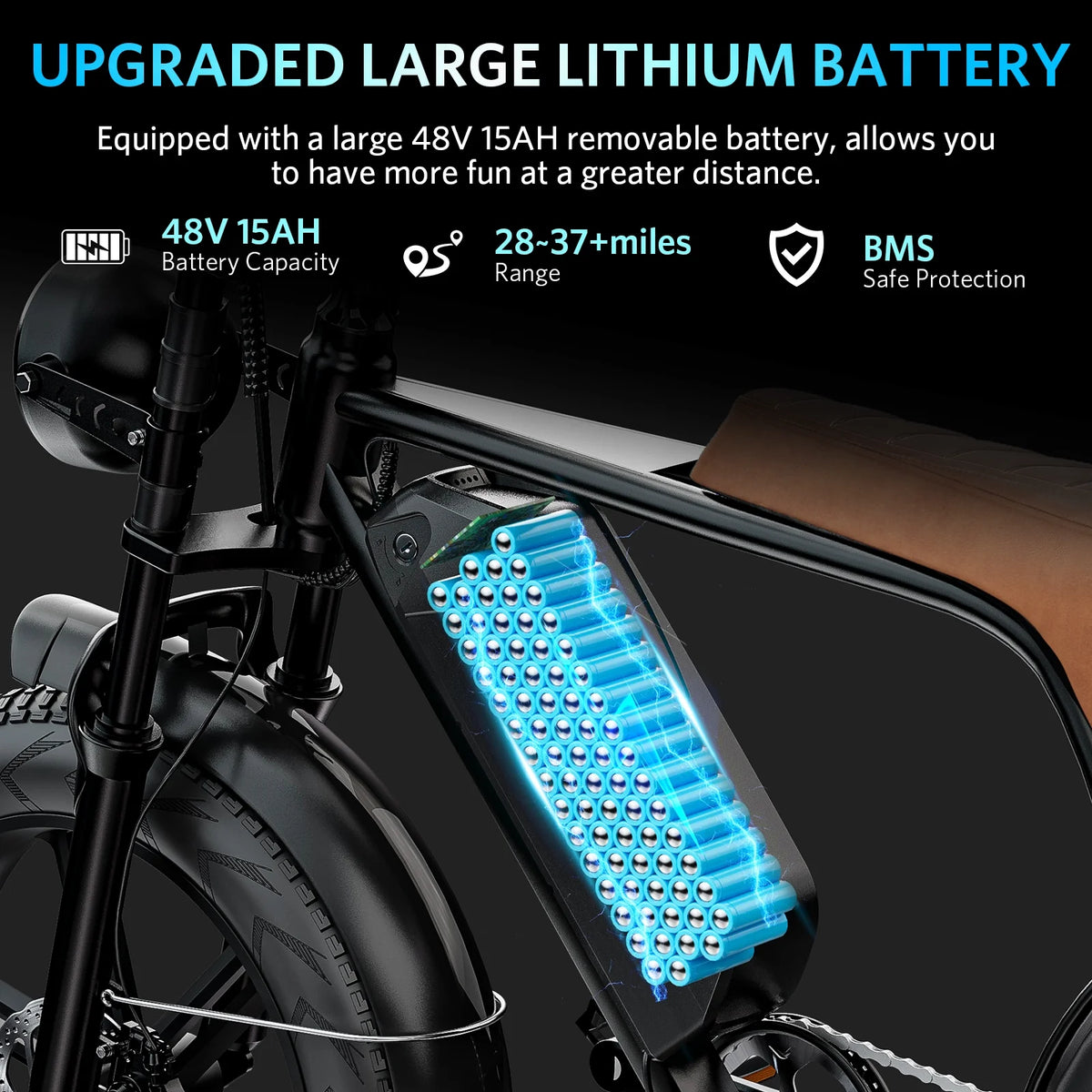 Hipatoo 26" Electric Bike 500W 20MPH E-bike, 36V 10.4Ah Battery, Ebike for Adults, E Bike UL2849