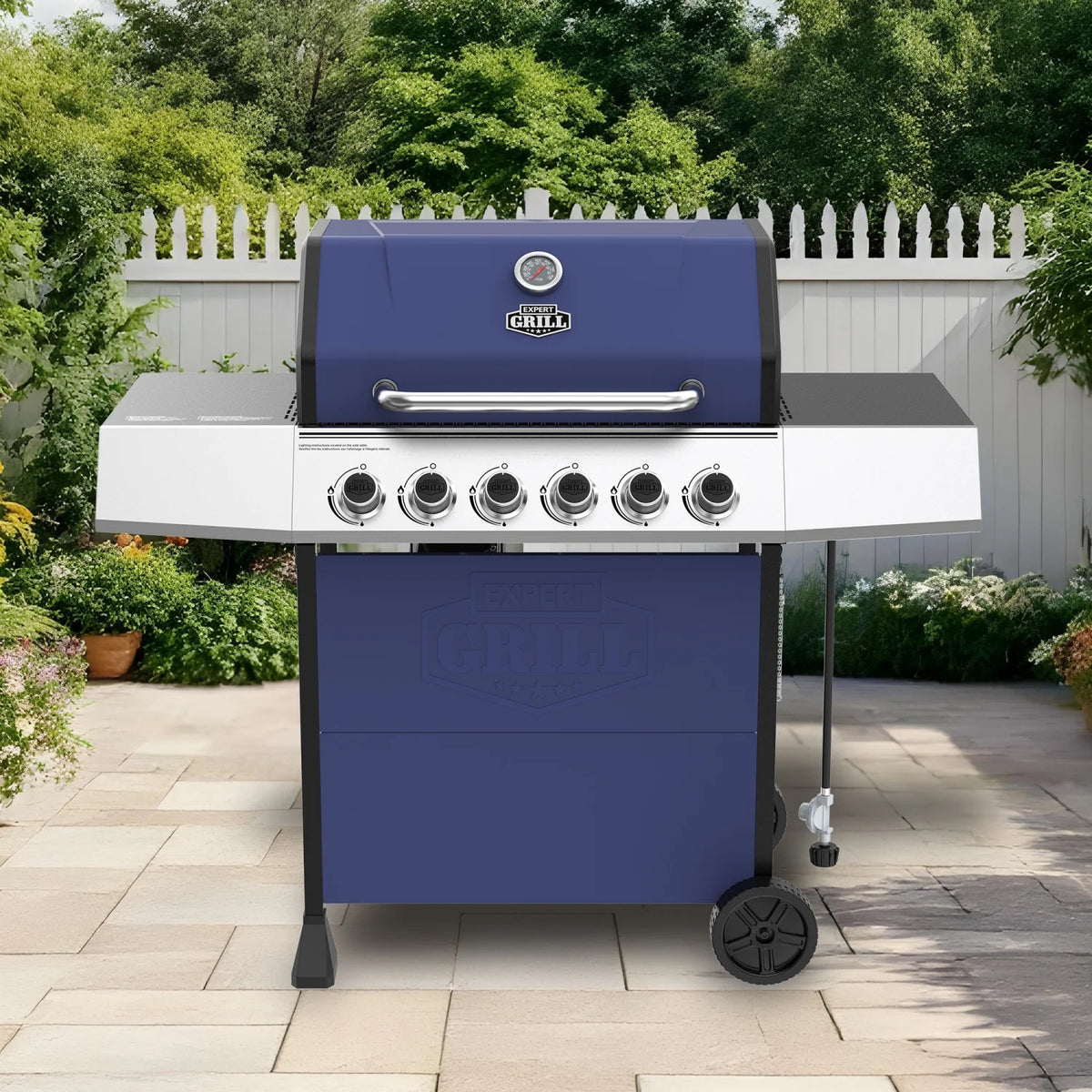 Expert Grill 5 Burner Propane Gas Grill with Side Burner