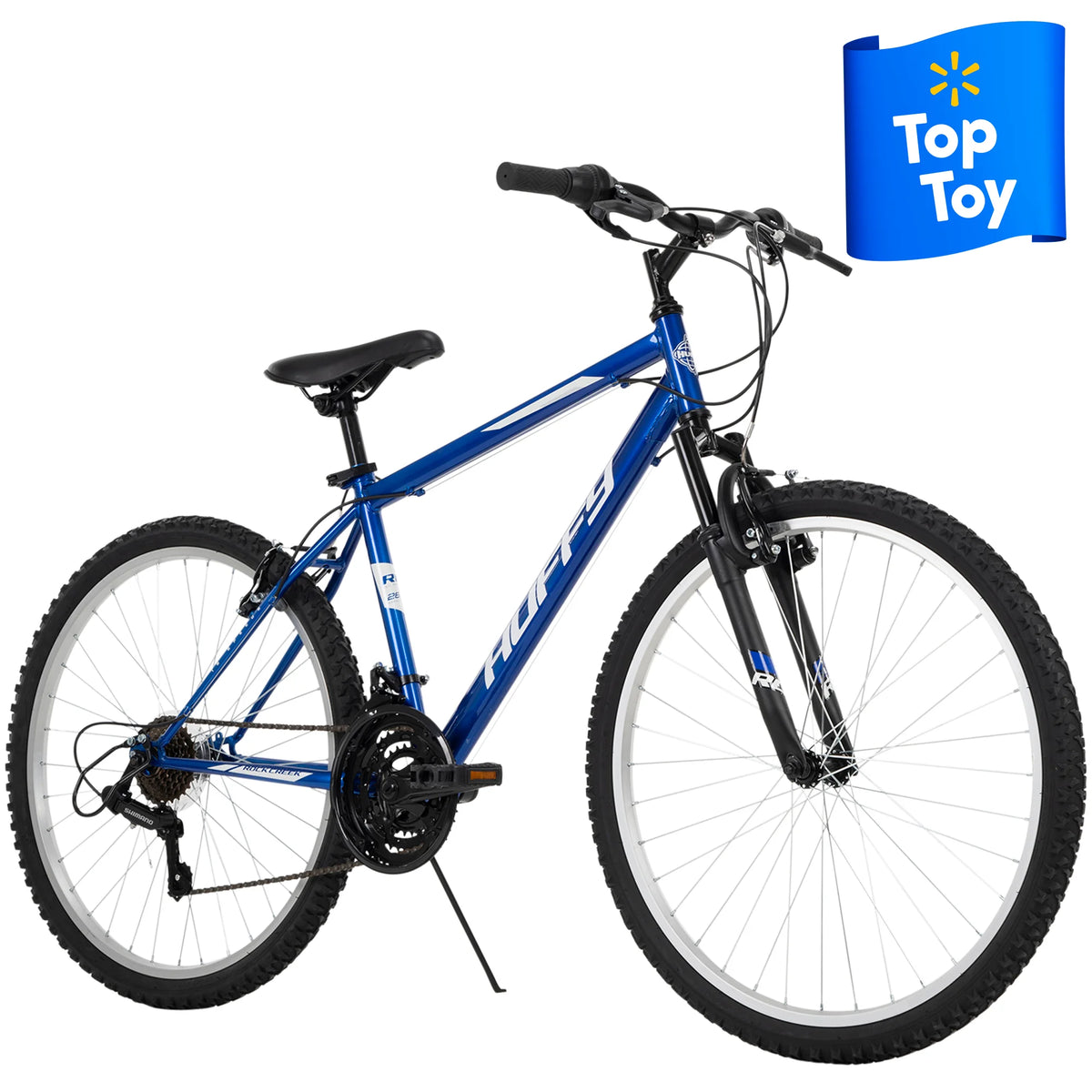 Huffy 26" Rock Creek Mountain Bike, Fits Riders 5'0"+, Blue, Adult, Men's