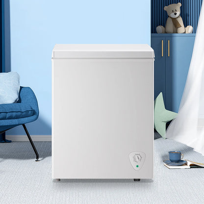 3.6 Cu.ft Chest Mini Freezer with Wheels Deep Freezer for Bulk Storage Top Open Door 2 Removable Baskets 7 Modes Temperature for Home Apartment Kitchen Black