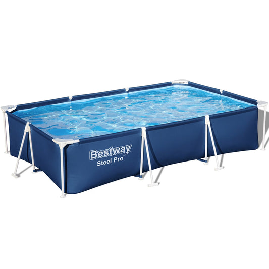 Bestway: Steel Pro 9'10" x 6'7" x 26" Above Ground Pool Set  - 872 Gallons, Outdoor Family Pool, Corrosion & Puncture Resistant, Includes Filter & Pump