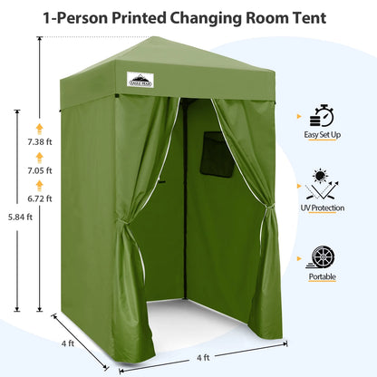 EAGLE PEAK Flex Ultra Compact 4 ft x 4 ft Pop-up Changing Room Canopy, Portable Privacy Cabana