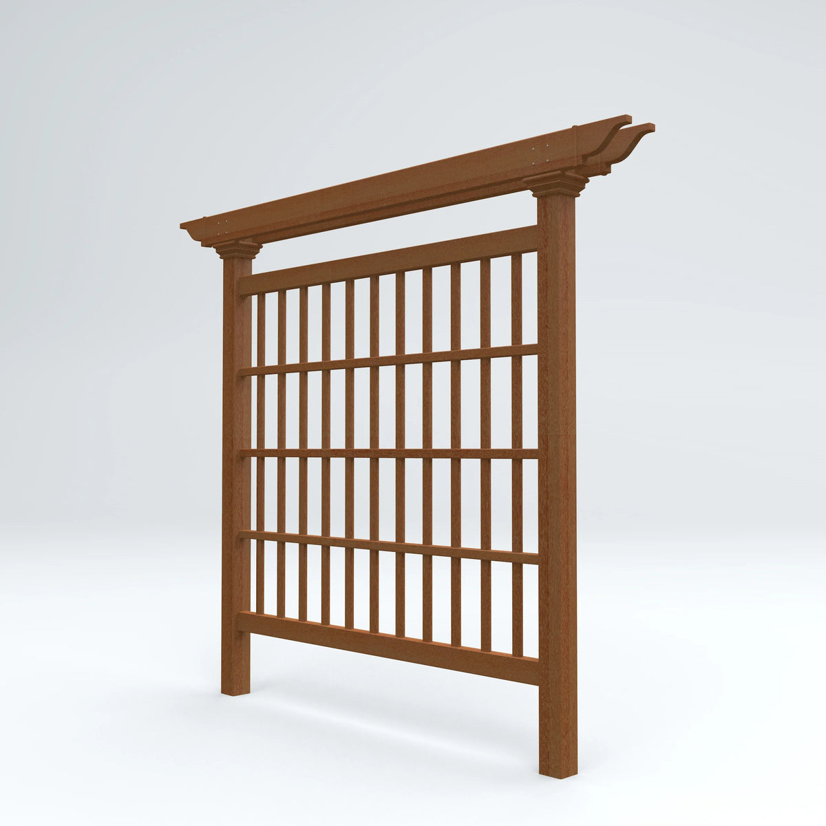 Vita 80" x 90" Colonial Composite Vinyl Trellis and Privacy Screen, Brown, VA84051