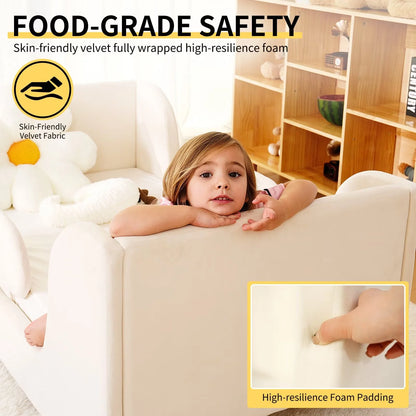 Lilypelle Toddler Bed Frame, Toddler Floor Bed with Removable Guard Rails, Small Bed for Boys and Girls, Standard Crib Size Toddler Bed��55.9 x 31.5 x 23.2 in��Beige