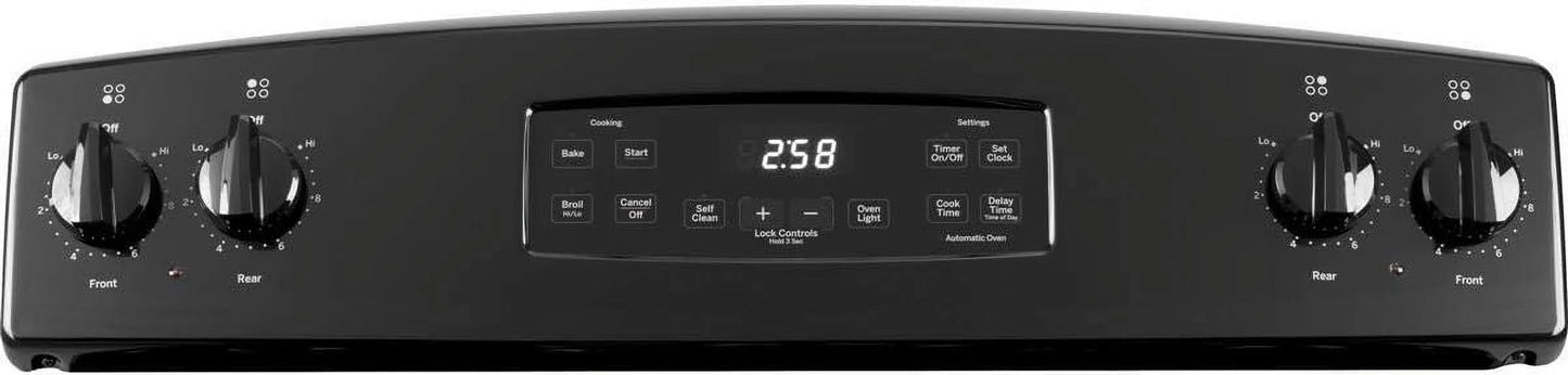 GE Appliances JB258DMBB 30 Inch Electric Freestanding Range Black