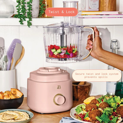 Beautiful 10-Cup Food Processor with Accessories, White Icing by Drew Barrymore