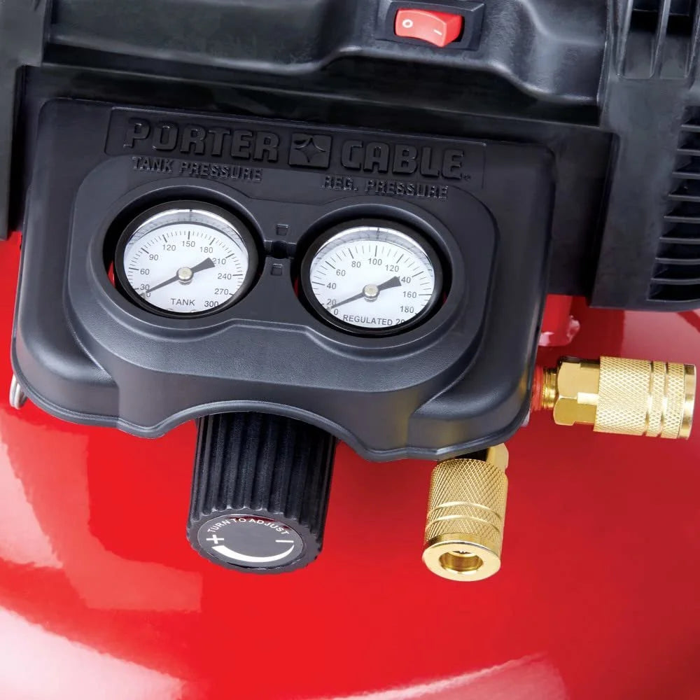 PORTER-CABLE Air Compressor, 6-Gallon, Pancake, Oil-Free C2002-ECOM