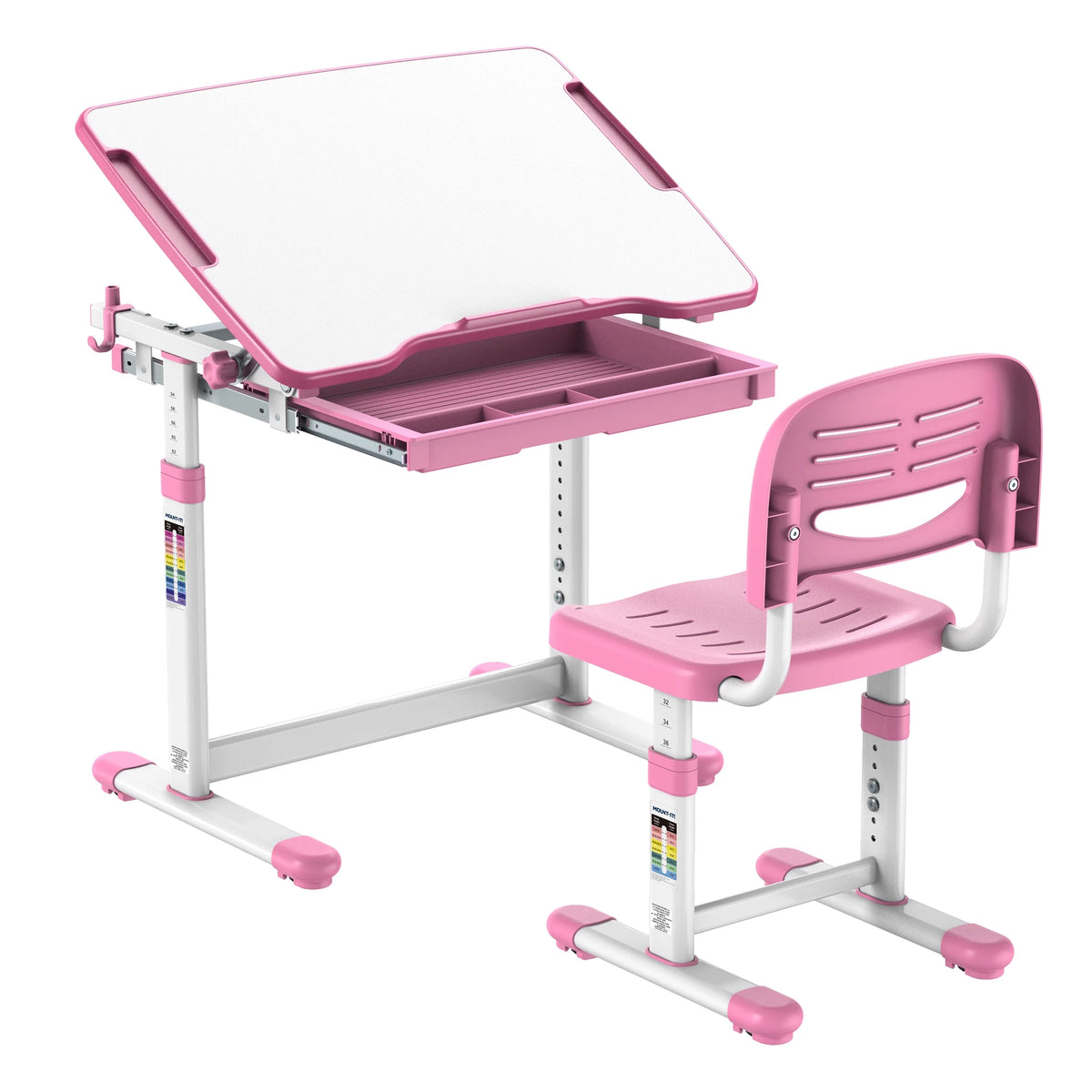 Mount-It! Kids Desk and Chair Set, Blue