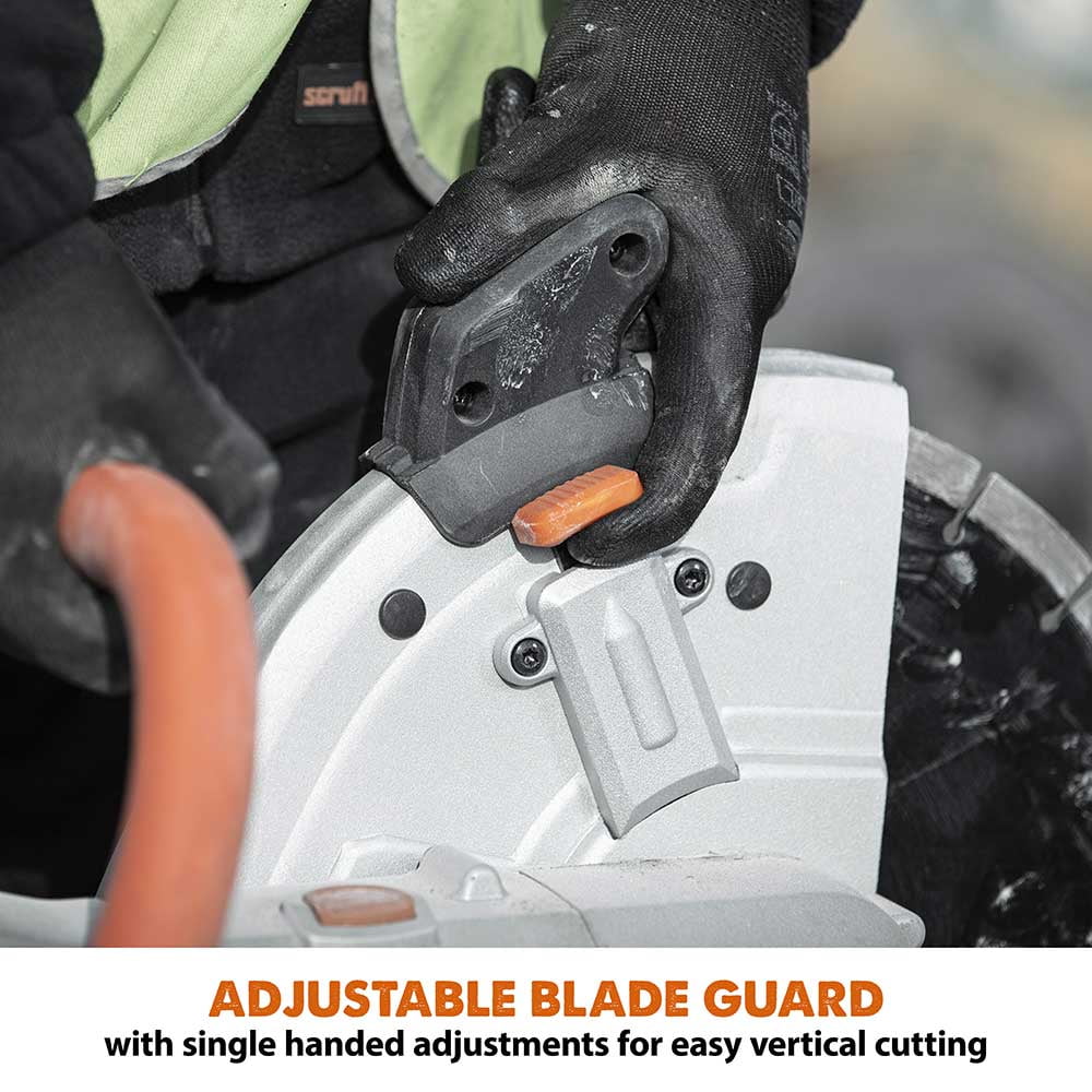 Evolution R300DCT 12 in. Electric Concrete Cut-Off Saw, Disc Cutter with 12 in. Diamond Blade (D300SEG-CS2) Included