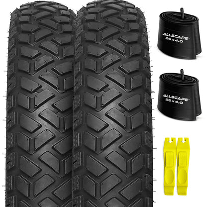 HEB ALLSCAPE Heavy Duty 20x4 Bike Tire + Tube - Includes 2 Tires for Optimal Performance