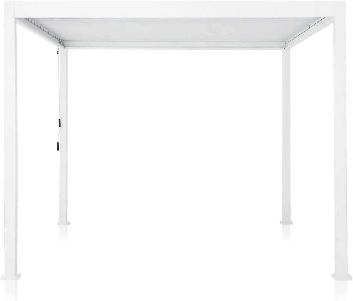Mirador 10'x 10' 111S Outdoor Aluminum Pergola w/ Adjustable Rainproof Louver for Garden, Patio, Backyard, Takasho/Wood Grain