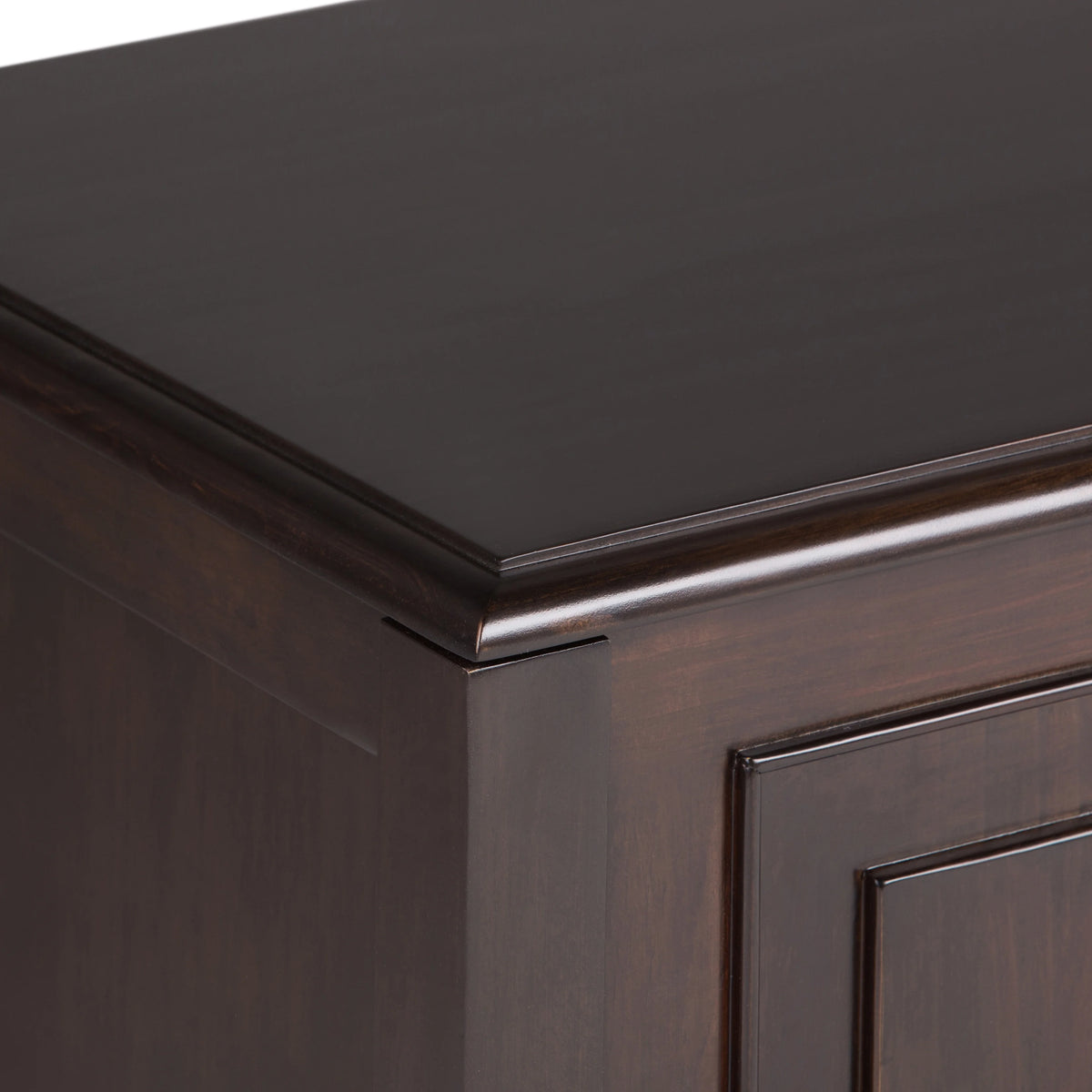 Simpli Home Connaught SOLID WOOD 51 inch Wide Traditional Storage Bench Trunk in Dark Chestnut Brown