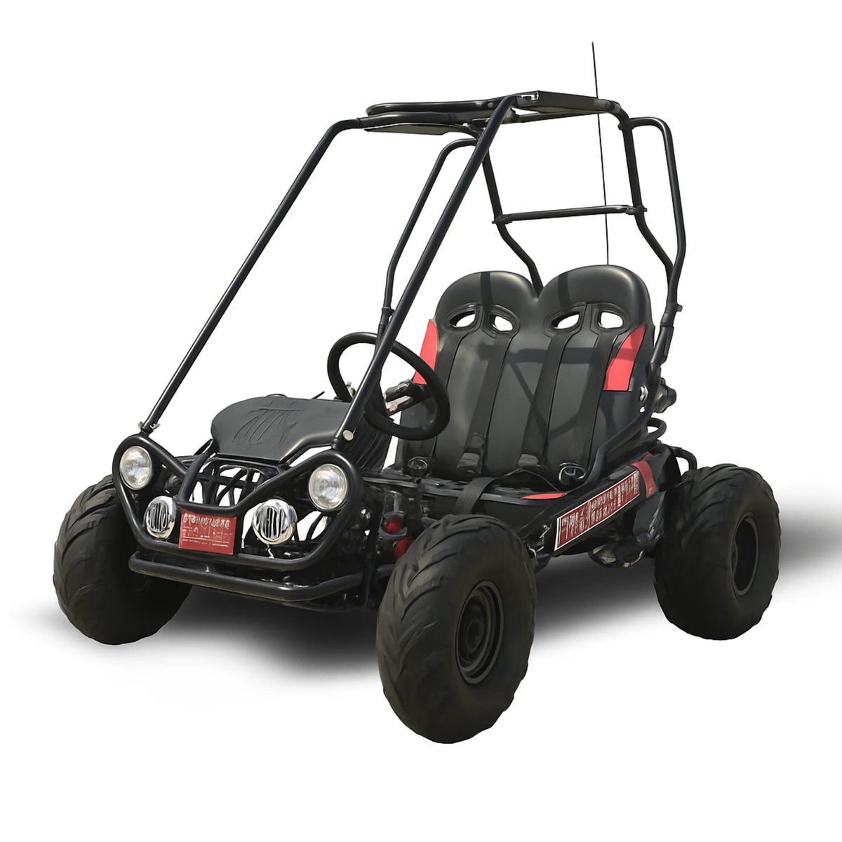 Trailmaster Ultra Mini XRX+ Go Kart Buggy, High Back Seats, Adjustable for Younger Riders, Throttle Limiter and Kill Remote. with Pre-Assembled Version Now! (Plus, Red)
