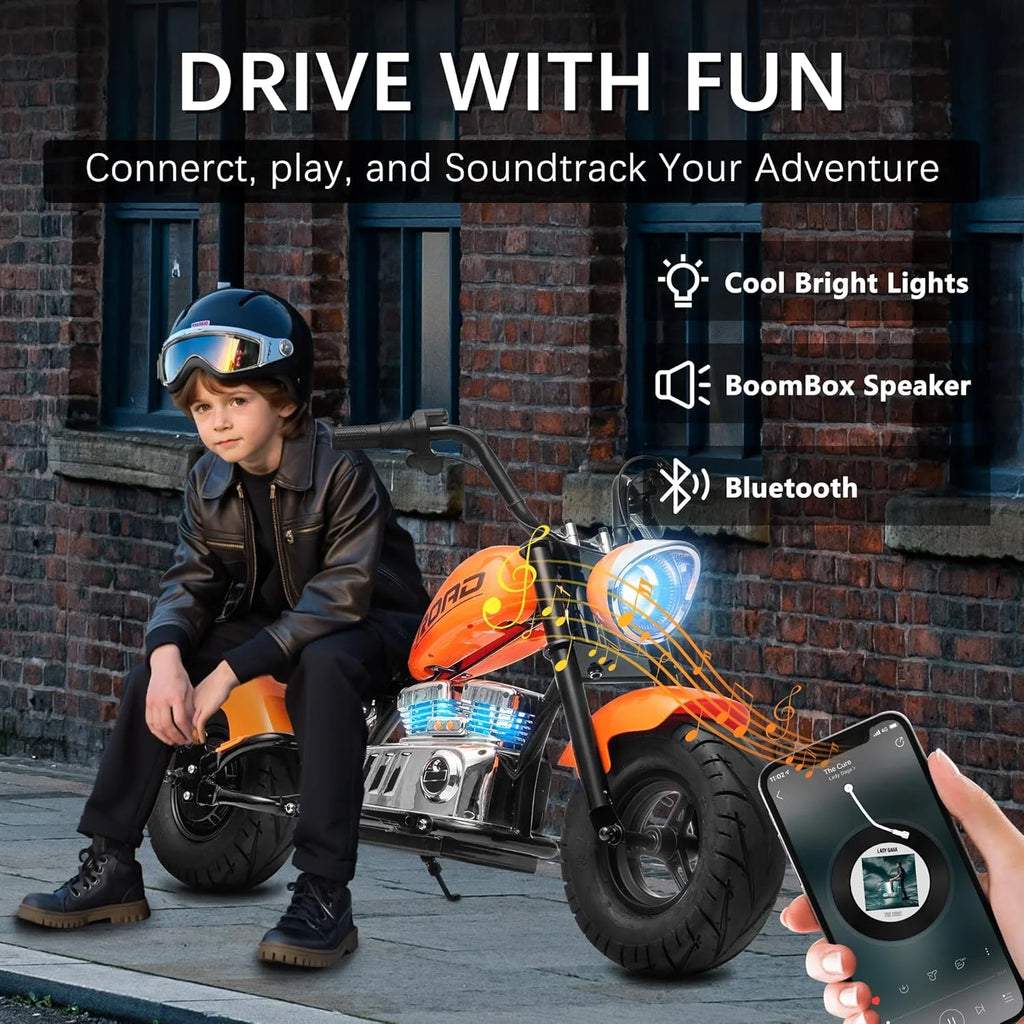 DEYGIA 24V 250W Kids Electric Dirt Bike, 12.5 MPH & 10-Mile Range, 176lb Capacity, Dual Suspension + Disc Brake, Twist Throttle - Electric Motorbike for Ages 8-14
