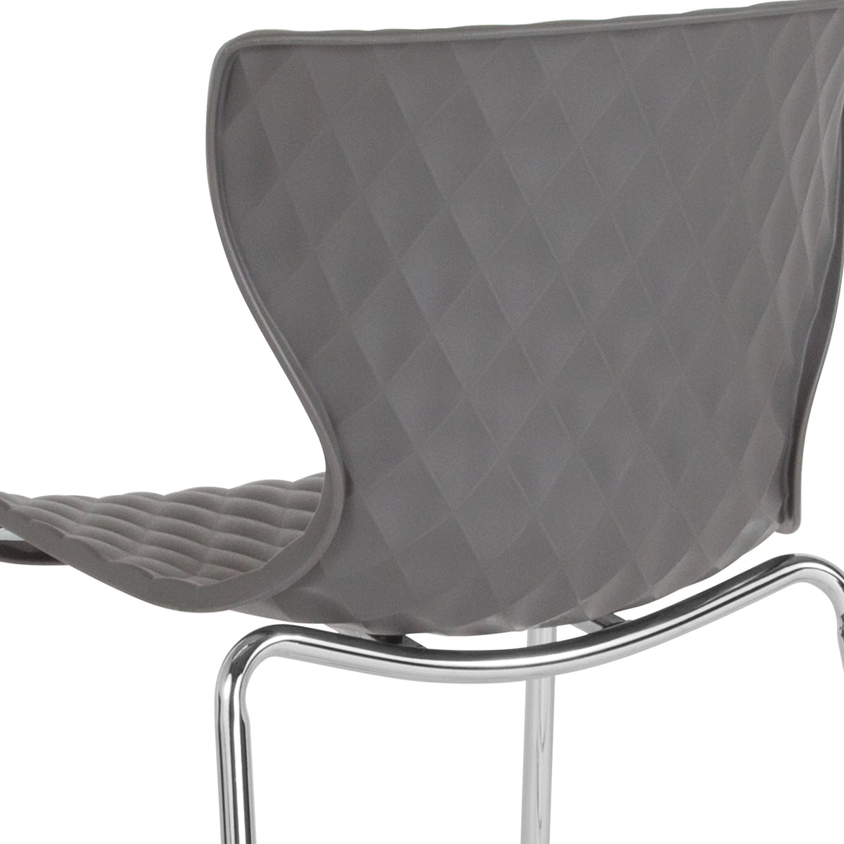 BizChair 4 Pack Contemporary Design Orange Plastic Stack Chair