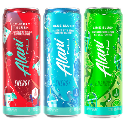 Alani Nu Energy Drink, Lime Slush Variety Pack, 12 fl oz, 18-count