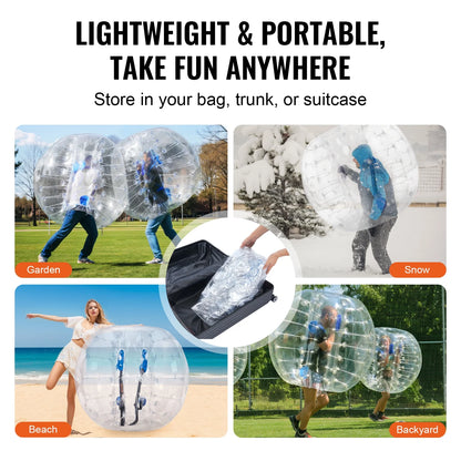 KFFKFF 4FT/1.2M Inflatable Bumper Balls 2-Pack Sumo Zorb Balls for Teens & Adults