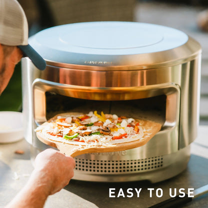 Solo Stove Pi Pizza Oven, Wood & Gas Burner | Incl. Stainless Steel Outdoor Pizza Maker, Wood Burning Assembly, Gas Burner, Cordierite Pizza Stone (13 mm thick), H: 15.125 in x Dia: 20.5 in, 30.5 lbs