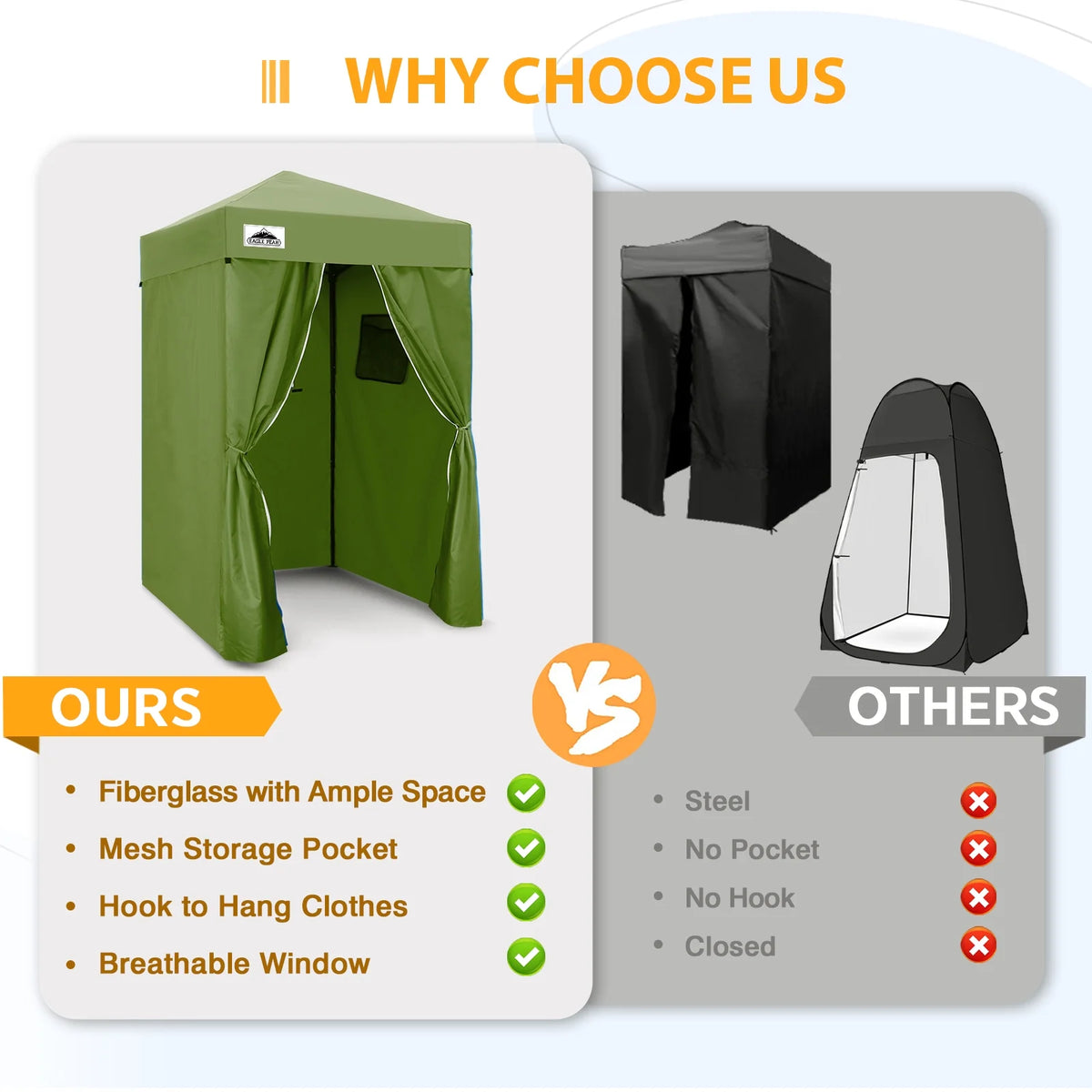 EAGLE PEAK Flex Ultra Compact 4 ft x 4 ft Pop-up Changing Room Canopy, Portable Privacy Cabana